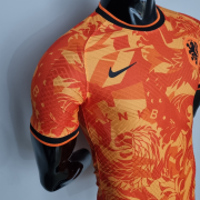2022 Netherlands Player Version Training Suit Orange (Customizable)