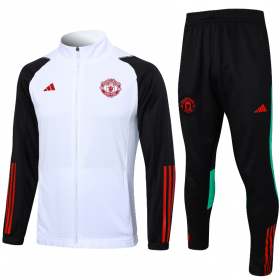 Manchester United Long Zipper Training Suit 23/24 White